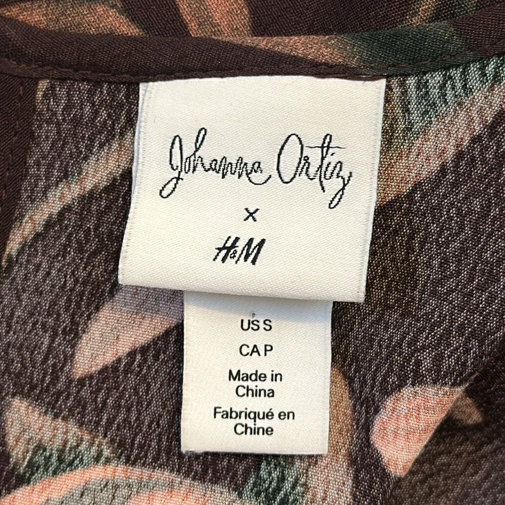 Johanna Ortiz x H&M flounced crepe women’s midi dress size S - Picture 10 of 12